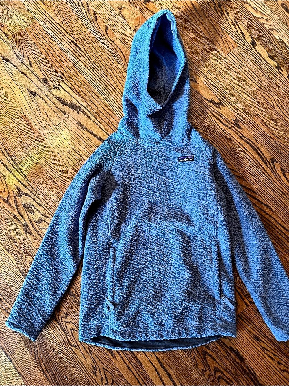 Patagonia Blue Fleece Diamond Capra Hoodie Pullover Size XS